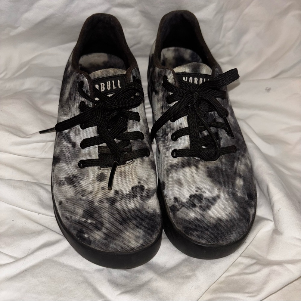NOBULL Black and White Tie-Dye Sneakers